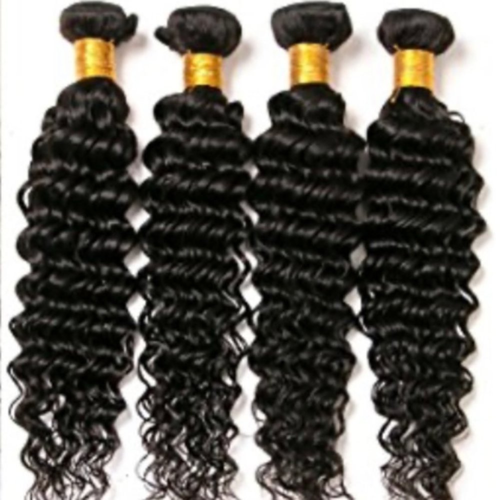 22"- Deep Wave Brazilian Human Hair Bundle